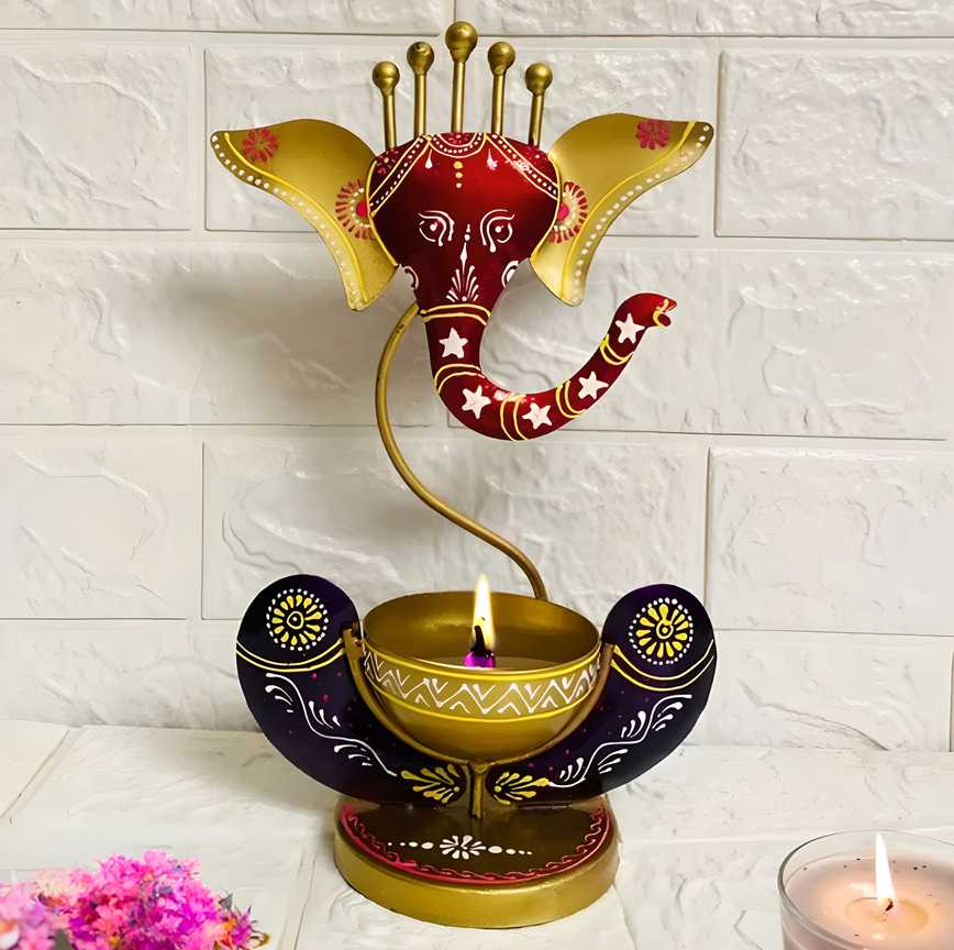 DiviLite Ganeshawith Tealight Candle Holder