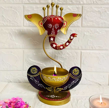 DiviLite Ganeshawith Tealight Candle Holder